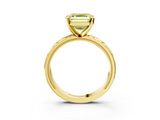 Yellow gold Fancy Yellow Asscher  Solitaire Engagement Ring with Scrollwork Band and Four-Prong Setting_20
