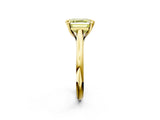 Yellow gold Fancy Yellow Asscher  Solitaire Engagement Ring with Six-Prong Setting and Classic Band 3