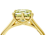 Yellow gold Fancy Yellow Asscher  Solitaire Engagement Ring with Six-Prong Setting and Classic Band 5