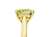 Yellow gold Fancy Yellow Asscher  Solitaire Engagement Ring with Six-Prong Setting and Classic Band