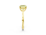 Yellow gold Fancy Yellow Asscher  Solitaire Heart Prong Engagement Ring with Tapered Band_74