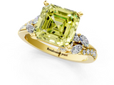 Yellow gold Fancy Yellow Asscher  Solitaire Marquise Twist Band with Six-Prong Setting_1