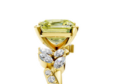 Yellow gold Fancy Yellow Asscher  Solitaire Marquise Twist Band with Six-Prong Setting_5