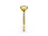 Yellow gold Fancy Yellow Asscher  Solitaire Pavé Band with Four-Prong Setting_20