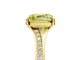 Yellow gold Fancy Yellow Asscher  Solitaire Pavé Band with Four-Prong Setting_39