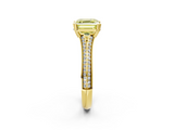 Yellow gold Fancy Yellow Asscher  Solitaire Pave Split Shank Engagement Ring with Six-Prong Setting_18
