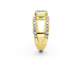 Yellow gold Fancy Yellow Asscher  Solitaire Split Shank Pave Diamond Ring_43
