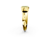 Yellow gold Fancy Yellow Asscher  Solitaire Tension Set Diamond Ring with Wide Band_54