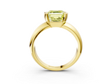 Yellow gold Fancy Yellow Asscher  Solitaire Tension Set Diamond Ring with Wide Band_55