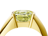 Yellow gold Fancy Yellow Asscher  Solitaire Tension Set Diamond Ring_58