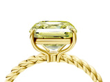 Yellow gold Fancy Yellow Asscher  Solitaire Twist Band Ring with Four-Prong Setting_87