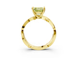 Yellow gold Fancy Yellow Asscher  Solitaire Twist Band with Pavé Accents and Four-Prong Setting_24
