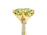 Yellow gold Fancy Yellow Asscher  Solitaire Twist Band with Pavé Diamonds and Four-Prong Setting_120