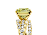Yellow gold Fancy Yellow Asscher  Solitaire Twist Band with Pavé Setting and Four-Prong Setting_5
