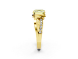 Yellow gold Fancy Yellow Asscher  Solitaire Twisted Band with Prong Setting_22