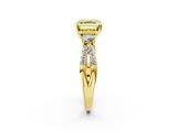 Yellow gold Fancy Yellow Asscher  Three-Stone Diamond Ring with Pavé Split Shank and Four-Prong Setting_19