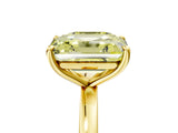 Yellow gold Fancy Yellow Asscher  and Emerald Cut Toi Moi Ring with Prong Setting_48