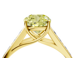 Yellow gold Fancy Yellow Cushion  Brilliant Channel-Set Solitaire Ring with Four-Prong Setting_41