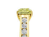 Yellow gold Fancy Yellow Cushion  Brilliant Channel-Set Solitaire Ring with Four-Prong Setting_42