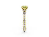 Yellow gold Fancy Yellow Cushion  Brilliant Pavé Band Solitaire with Four-Prong Setting_50