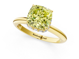 Yellow gold Fancy Yellow Cushion  Brilliant Solitaire Engagement Ring with Six-Prong Setting and Classic Band_21