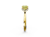 Yellow gold Fancy Yellow Cushion  Brilliant Solitaire Engagement Ring with Six-Prong Setting and Classic Band_22