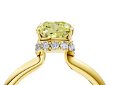 Yellow gold Fancy Yellow Cushion  Brilliant Solitaire Engagement Ring with Six-Prong Setting and Classic Band_24
