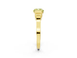 Yellow gold Fancy Yellow Cushion Cut Brilliant Solitaire Diamond Ring with Channel Set Band and Bar Prong Setting_8