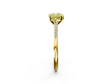 Yellow gold Fancy Yellow Cushion  Cut Channel Set Solitaire Engagement Ring with Four-Prong Setting_146