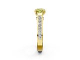 Yellow gold Fancy Yellow Cushion  Cut Channel Set Solitaire Engagement Ring with Prong Setting_22