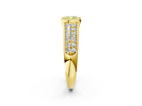 Yellow gold Fancy Yellow Cushion Cut Cut Diamond Channel Set Pave Band with Tension Prong Setting_2