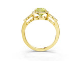 Yellow gold Fancy Yellow Cushion Cut Cut Halo Diamond Infinity Band with Four-Prong Setting_3