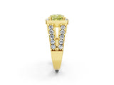 Yellow gold Fancy Yellow Cushion Cut Cut Halo Split Shank Prong Set Ring_2