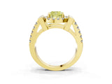 Yellow gold Fancy Yellow Cushion Cut Cut Halo Split Shank Prong Set Ring_3