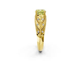 Yellow gold Fancy Yellow Cushion Cut Cut Milgrain Pave Diamond Engagement Ring with Four-Prong Setting_17