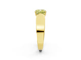 Yellow gold Fancy Yellow Cushion Cut Diamond Channel Set Solitaire Ring with Four-Prong Setting_14