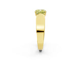 Yellow gold Fancy Yellow Cushion Cut Diamond Channel Set Solitaire Ring with Four-Prong Setting_26