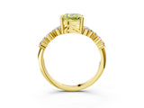 Yellow gold Fancy Yellow Cushion Cut Diamond Cluster Pavé Band with Four-Prong Setting_15