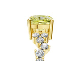 Yellow gold Fancy Yellow Cushion Cut Diamond Scattered Round Accent Ring with Prong Setting_17