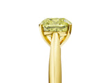 Yellow gold Fancy Yellow Cushion Cut Diamond Solitaire Engagement Ring with Cathedral Setting and Four-Prong Mount_113