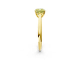 Yellow gold Fancy Yellow Cushion Cut Diamond Solitaire Engagement Ring with Cathedral Setting and Four-Prong Mount_56