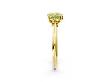 Yellow gold Fancy Yellow Cushion Cut Diamond Solitaire Engagement Ring with Classic Band and Four-Prong Setting_103