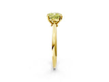 Yellow gold Fancy Yellow Cushion Cut Diamond Solitaire Engagement Ring with Classic Band and Four-Prong Setting_26