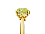 Yellow gold Fancy Yellow Cushion Cut Diamond Solitaire Engagement Ring with Classic Band and Four-Prong Setting_29