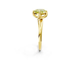 Yellow gold Fancy Yellow Cushion Cut Diamond Solitaire Engagement Ring with Four-Prong Setting and Classic Band_22