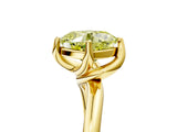 Yellow gold Fancy Yellow Cushion Cut Diamond Solitaire Engagement Ring with Four-Prong Setting and Classic Band_25