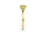 Yellow gold Fancy Yellow Cushion Cut Diamond Solitaire Ring with Classic Band and Four-Prong Setting_2