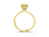 Yellow gold Fancy Yellow Cushion Cut Diamond Solitaire Ring with Classic Band and Four-Prong Setting_3
