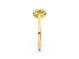 Yellow gold Fancy Yellow Cushion Cut Diamond Solitaire Ring with Flower Prong Setting and Classic Band_38