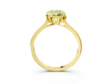 Yellow gold Fancy Yellow Cushion Cut Diamond Solitaire Ring with Flower Prong Setting and Classic Band_39